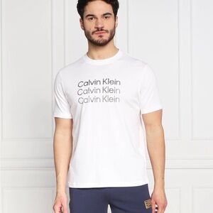 20. Calvin Klein White Logo Men's Tee